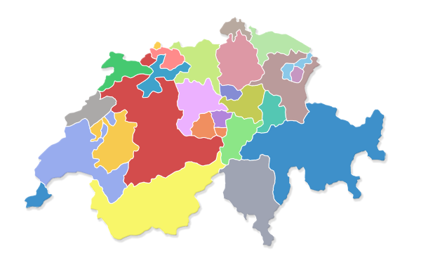 Landkarte der Schweiz